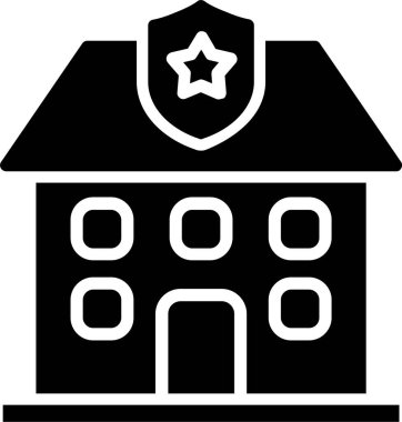 Police Station Vector Icon Design