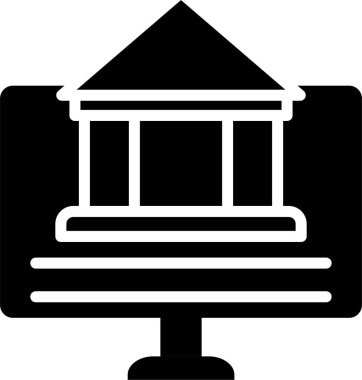 Çevrimiçi Bankacılık Vektör Simgesi Tasarımı