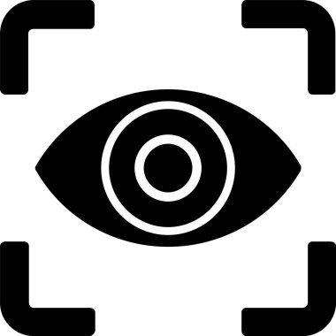Göz Tarayıcı Vektör Satır Vektör Simgesi Tasarımı