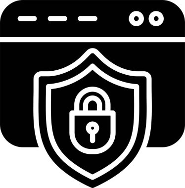 İnternet Güvenlik Vektörü Simgesi Tasarımı