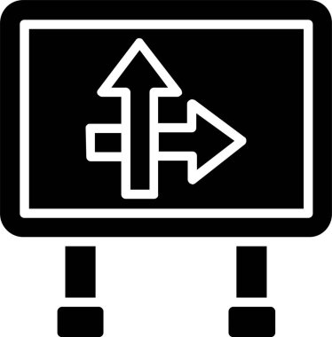 Yol İşareti Vektör Simgesi Tasarımı