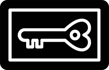 Key Card Vector Icon Design