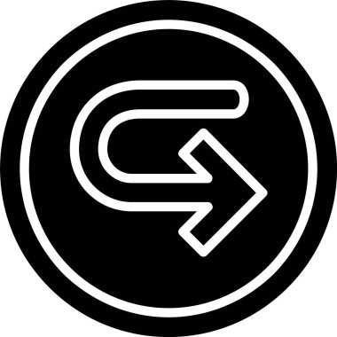 Sağa Okla Vektör Simgesi Tasarımı