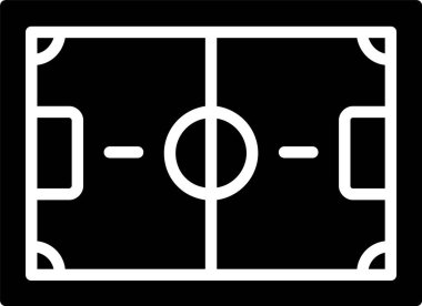 Futbol Sahası Vektör Simgesi Tasarımı