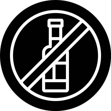 Hiçbir alkol vektör simgesi tasarım