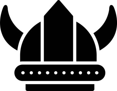 Viking Helmet Vector Icon Design