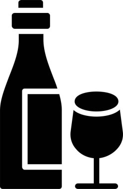 Wine Bottle Vector Icon Design