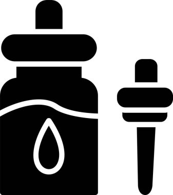 Güzellik Serumu Vektör Simgesi Tasarımı