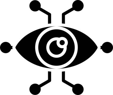 Cyber Eye Vector Icon Design clipart