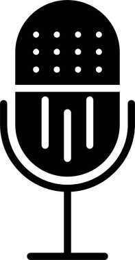 Mikrofon Vektörü Simgesi Tasarımı