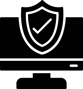 Bilgisayar Sigortası Vektör Simgesi Tasarımı