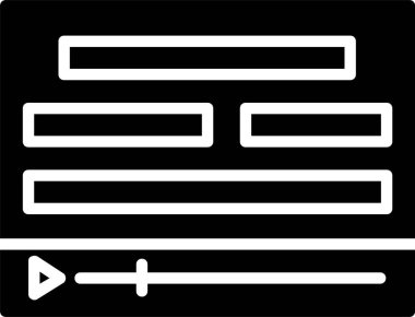 Altyazı Vektörü Simgesi Tasarımı