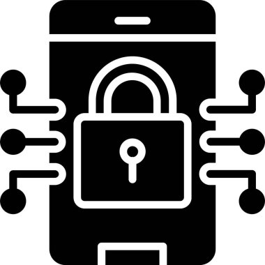 Mobile Security Vector Icon Design