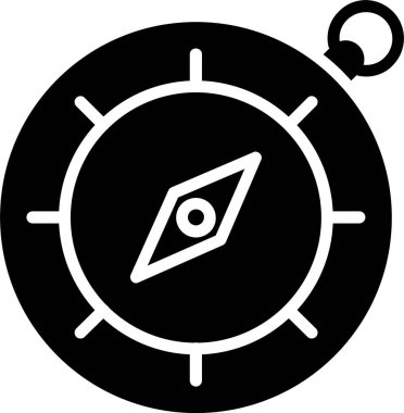 Navigation Compass Vector Icon Design