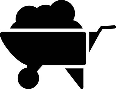 Wheelbarrow Vector Icon Design
