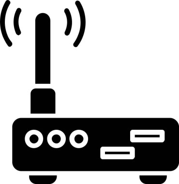 Wireless Router Vector Icon Design