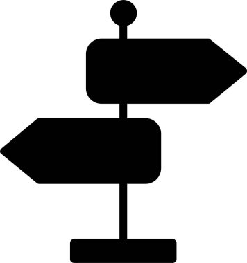Signpost Vector Icon Design