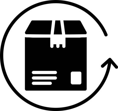 Return Box Vector Icon Design
