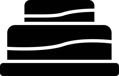 Düğün Pastası Vektörü Simgesi Tasarımı