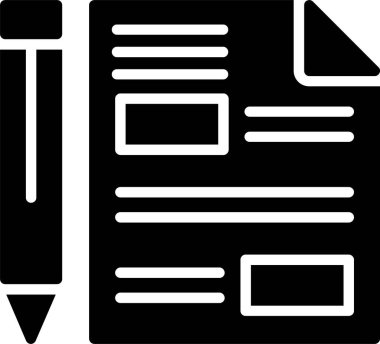 Yazı Vektörü Simgesi Tasarımı