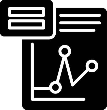 Line Chart Vector Icon Design