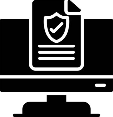 Çevrimiçi Sigorta Vektör Simgesi Tasarımı