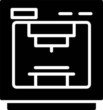 3d Printer Vector Icon Design