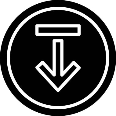 Down Arrow Vector Icon Design