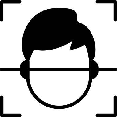 Face Scan Vector Icon Design
