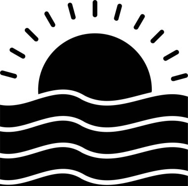 Sunset Vector Icon Design
