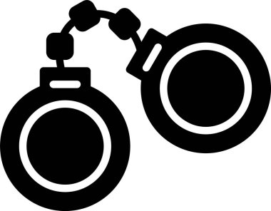 Handcuffs Vector Icon Design