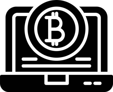 Kripto Para Birimi Vektör Satır Vektör Simgesi Tasarımı