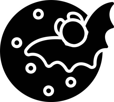 Cadılar Bayramı Ay Vektörü Simgesi Tasarımı