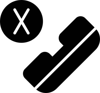 Reddedilmiş Çağrı Engellenmiş Vektör Simgesi Tasarımı