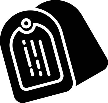 Dog Tag Vector Icon Design