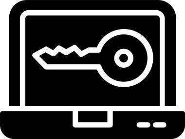 Anahtar Vektör Satırı Vektör Simgesi Tasarımı