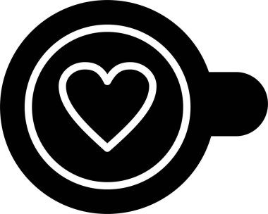 Latte Sanat Vektörü Simgesi Tasarımı