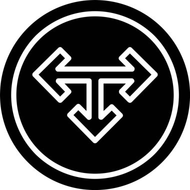 T Junction Vektör Simgesi Tasarımı