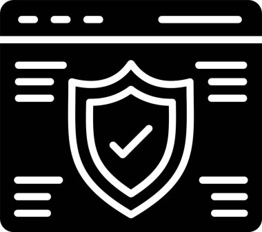 İnternet Güvenlik Vektörü Simgesi Tasarımı