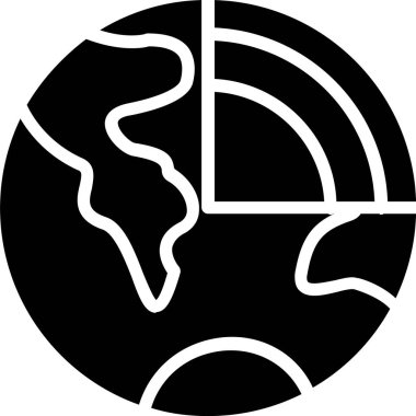 Coğrafi Termal Vektör Simgesi Tasarımı