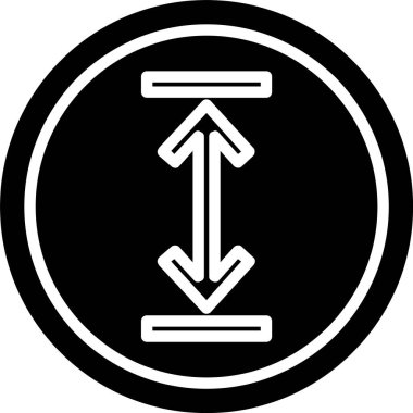 Yükseklik Oku Vektör Simgesi Tasarımı