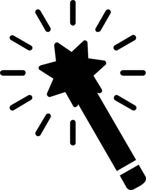 Magic Wand Vector Icon Design