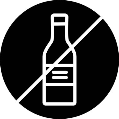 Hiçbir alkol vektör simgesi tasarım