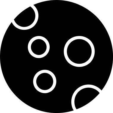 Ay Yüzey Vektör Simgesi Tasarımı