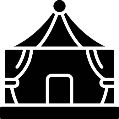 Tepe Örtüsü Vektörü Simgesi Tasarımı