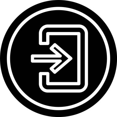 Giriş Oku Vektör Simgesi Tasarımı