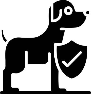 Hayvan Sigortası Vektör Simgesi Tasarımı