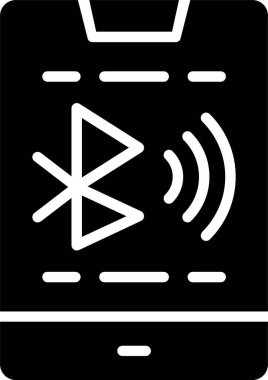 Bluetooth Sinyal Vektör Simgesi Tasarımı