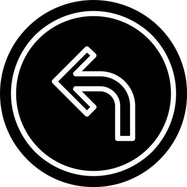 Sol Ok Vektör Simgesi Tasarımı 'nı Döndür