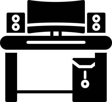 Gaming Setup Vector Icon Design
